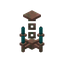 Exposed Cyan Copper Chandelier