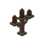 Waxed Exposed Brown Copper Candelabra