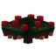 Red Decorated Christmas Tree Base