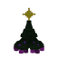 Purple Decorated Christmas Tree Top