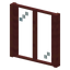 Rectangle Stripped Mangrove Window