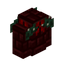 Red Nether Brick Wall with Lit Garland (White Lights)