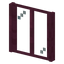Rectangle Stripped Crimson Window