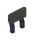 Light Gray Mauve Raised Seat Back