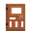 Windowed Acacia Door