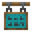 Cyan Hanging Canvas Sign