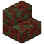 Mossy Red Rock Brick Stairs