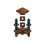 Waxed Cyan Copper Chandelier