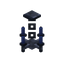 Blue Iron Chandelier