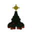 Red Decorated Christmas Tree Top