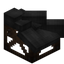 Black Longer Flat Roof Block (Framed)