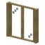 Rectangle Stripped Birch Window