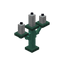 Oxidized White Copper Candelabra