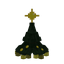Yellow Decorated Christmas Tree Top