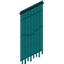 Tall Cyan Curtains