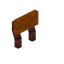 Orange Redwood Raised Seat Back
