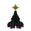 Purple Decorated Christmas Tree Top