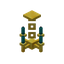 Cyan Golden Chandelier
