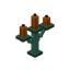 Waxed Oxidized Orange Copper Candelabra