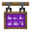 Purple Hanging Canvas Sign