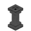 Smooth Stone Standing Torch - L