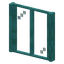 Rectangle Stripped Warped Window