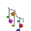 Twinkling MulticoloredIcicle Lights (Diagonal Right)