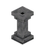 Polished Diorite Standing Torch - L