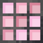 Square Pink Stained Glass Pane