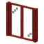 Rectangle Stripped Redwood Window