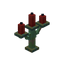 Weathered Red Copper Candelabra