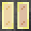Vertical Stiped Yellow Stained Glass Pane