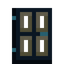 Dark Oak Glass Door