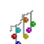 Icicle Multicolored Lights (Diagonal Left)