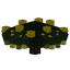 Yellow Decorated Christmas Tree Base