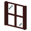 Stripped Mangrove Four Pane Window