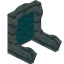 Cyan Bloom Fancy Seat Back