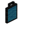 Light Blue Ebony Tall Seat Back
