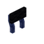 Black Blue Enchanted Raised Seat Back