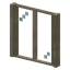 Rectangle Stripped Fir Window