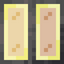 Vertical Stiped Yellow Stained Glass Pane