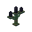 Weathered Black Copper Candelabra