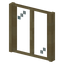Rectangle Stripped Birch Window