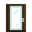 Dark Oak Bark Glass Door
