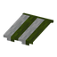 Green Striped Awning