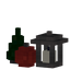 Lantern and Ornament Mantel Decoration