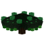 Green Decorated Christmas Tree Base