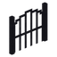 Curved Metal Fence