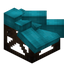 Light Blue Longer Flat Roof Block (Framed)