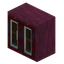 Stripped Crimson Glass Kitchen Cabinet